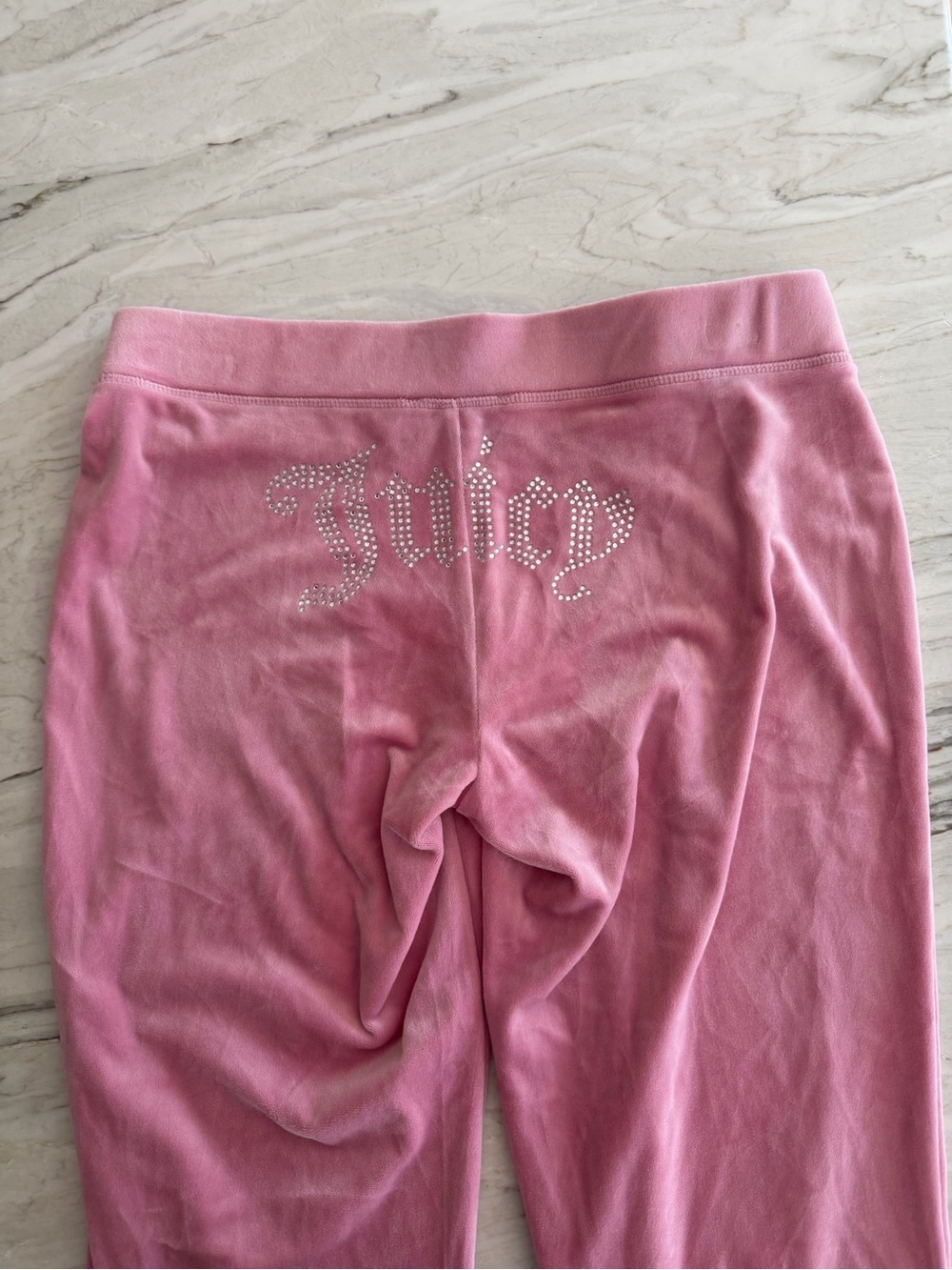 Juicy Couture OG Luxe Pink Velour Rhinestone Logo Tracksuit Set - Picture 9 of 12